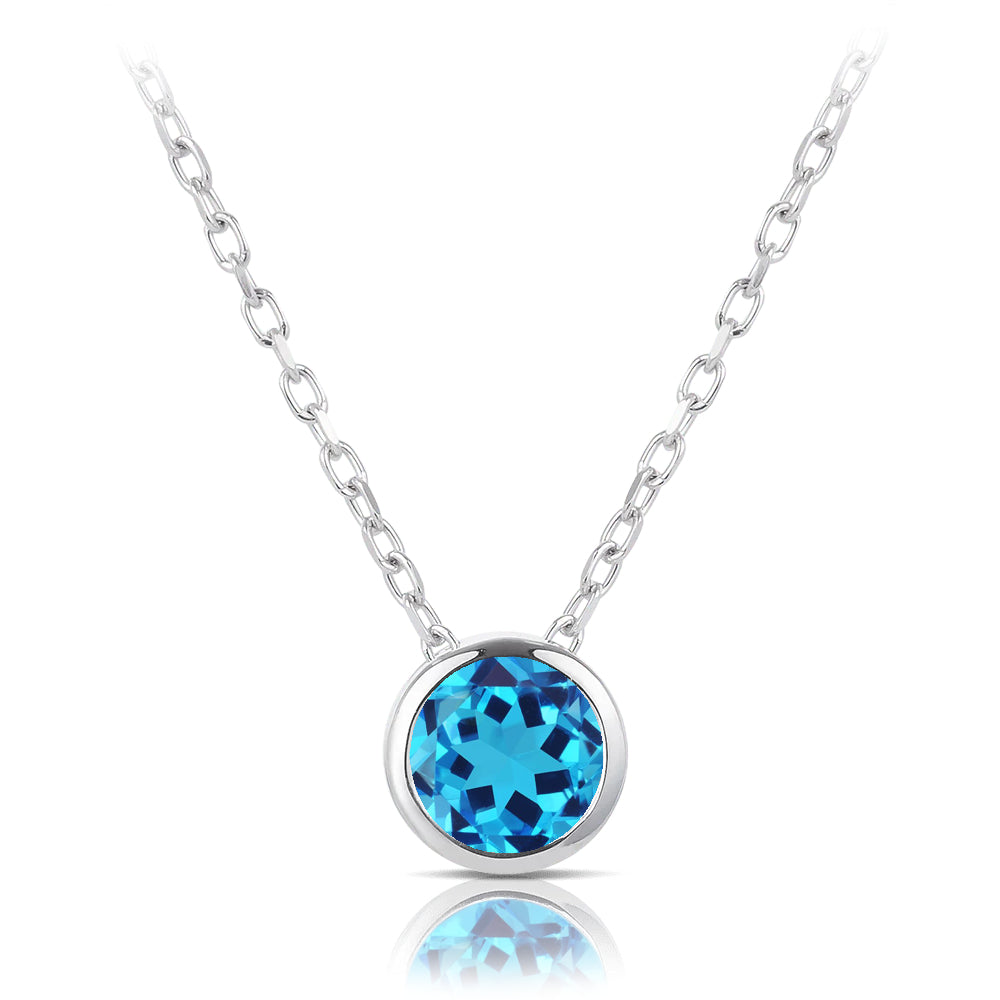 Blue Topaz Gemstone Pendant