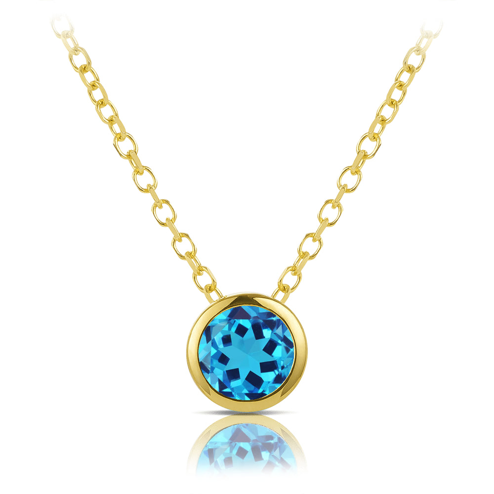 Blue Topaz Gemstone Pendant